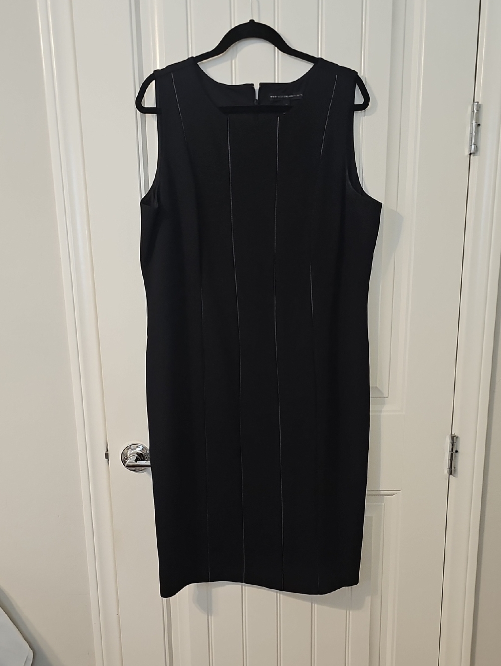 White House Black Market Classic Black Sleeveless Sheath Dress